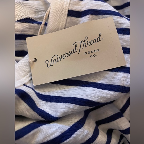 Universal Thread Navy and White Striped V-Neck T-Shirt Dress Size XXL - Picture 6 of 6